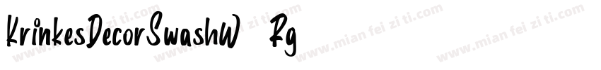 KrinkesDecorSwashW05 Rg字体转换